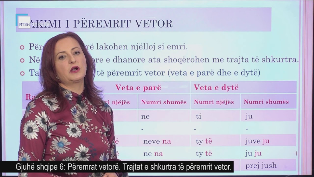 Gjuhë shqipe 6 - Përemrat vetorë. Trajtat e shkurtra të përemrit vetor.