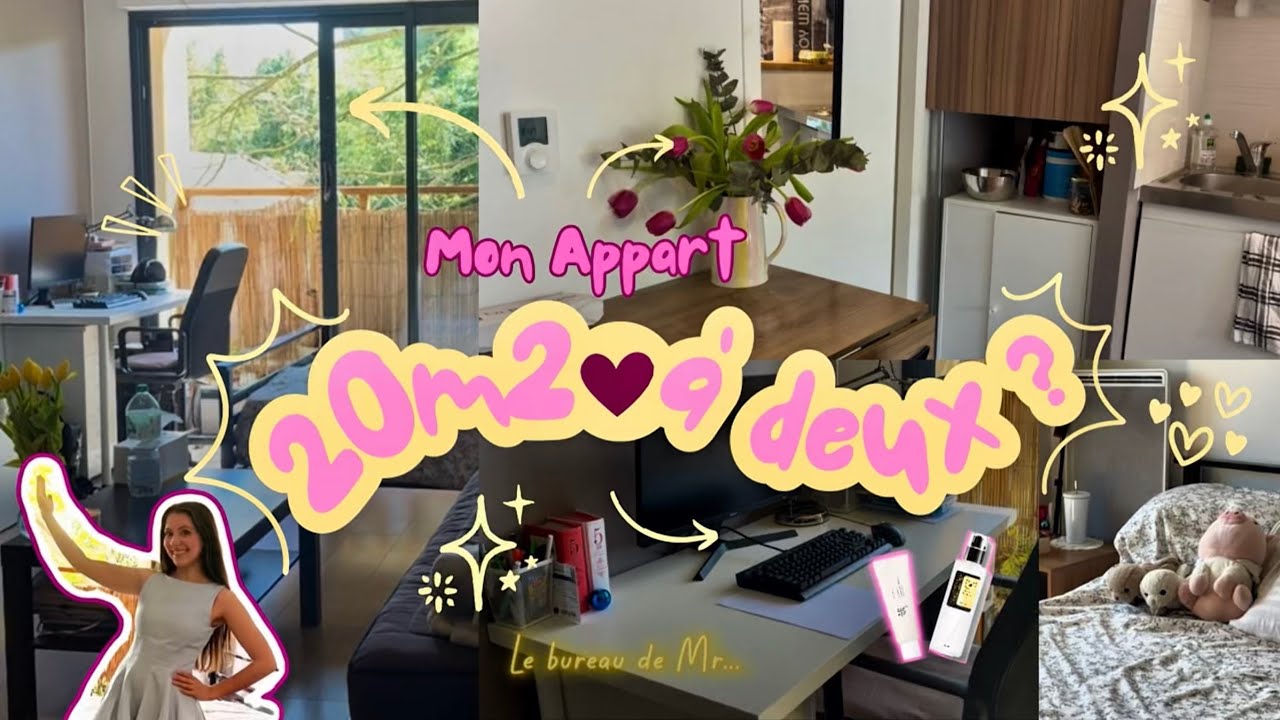 APPARTEMENT TOUR 20m² à deux : notre petit cocon cozy ✨