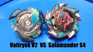 Salamander S4 .12.Op-S VS Valtryek V2 .L.U - Batalha Beyblade Burst