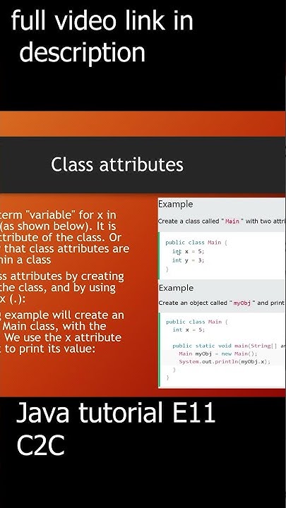 Class Attributes in java #shorts #short - YouTube