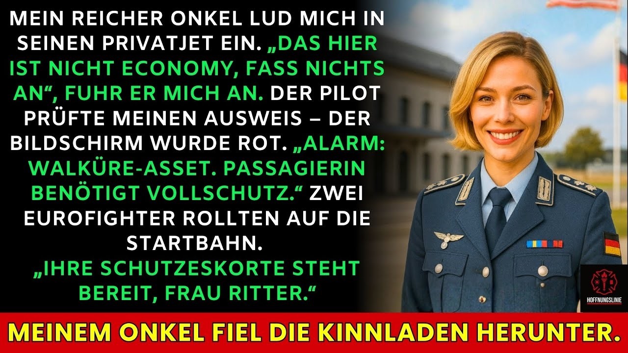 Mein reicher Onkel demütigte mich im Privatjet – bis Eurofighter für mich auftauchten…