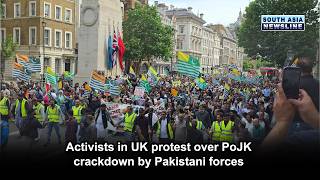 Activists in UK protest over PoJK crackdown by Pakistani forces