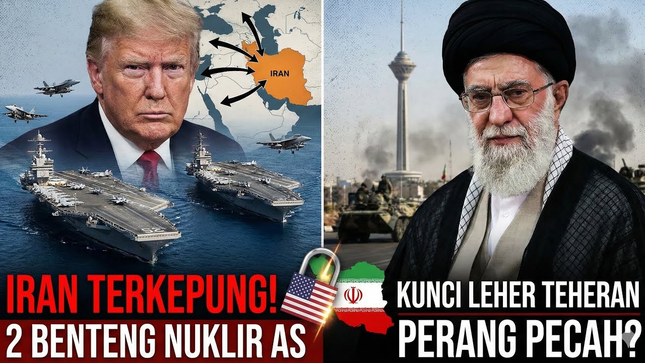 IRAN TERKEPUNG! 2 Kapal Induk Nuklir AS Kepung Iran! PERANG AKAN DATANG