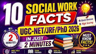 08 Social Work Facts 2026-UGC NET/JRF/PhD in Just 2 Min #socialwork #ugcnet #ntaugcnetjrfphd #nta