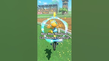 Moo Moo Meadows Cow Bounce Shortcut on Mario Kart World!! #mariokartworld #shortcuts #fyp #nintendo