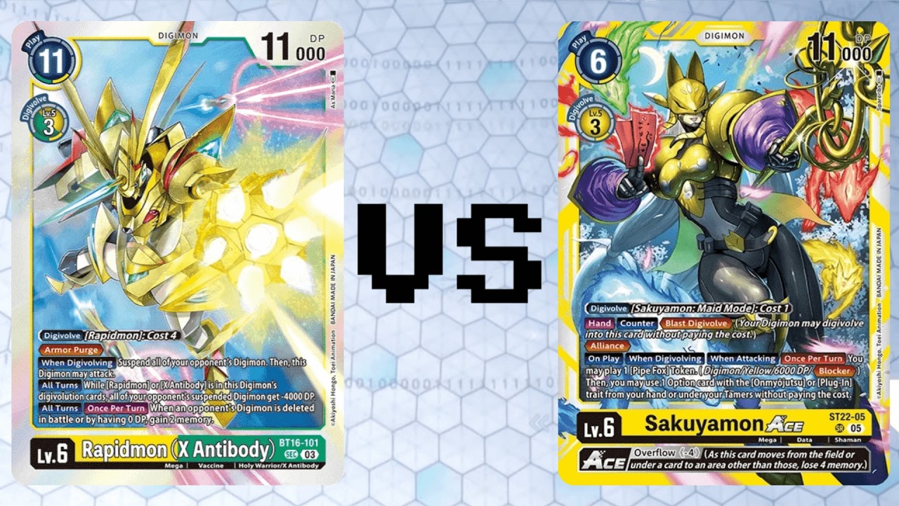 Rapidmon X Antibody vs Sakuyamon Ace Round 2 | BT24 | Digimon Card Game
