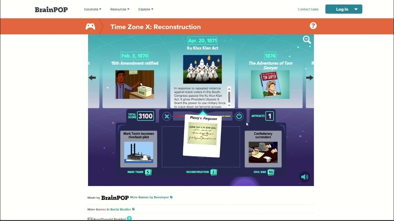 Brainpop Time Zone X Reconstruction Walkthrough YouTube