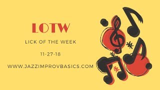 jazz lick of the week | -patterny- descending minor triads #6