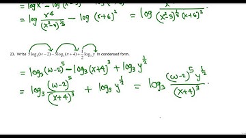 Expanding and Condensing  a logarithmic expression
