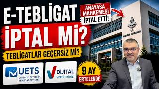 Mükellefler Dikkat Anayasa Mahkemesi E - Tebligat Düzenlemesini İptal Etti