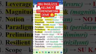 🫩 BU İNGİLİZCE KELİMEYİ ÖĞRENEMEDİM DEME 🫣