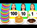 100 Layers of Food Challenge | Edible Battle by DaRaDa Challenge