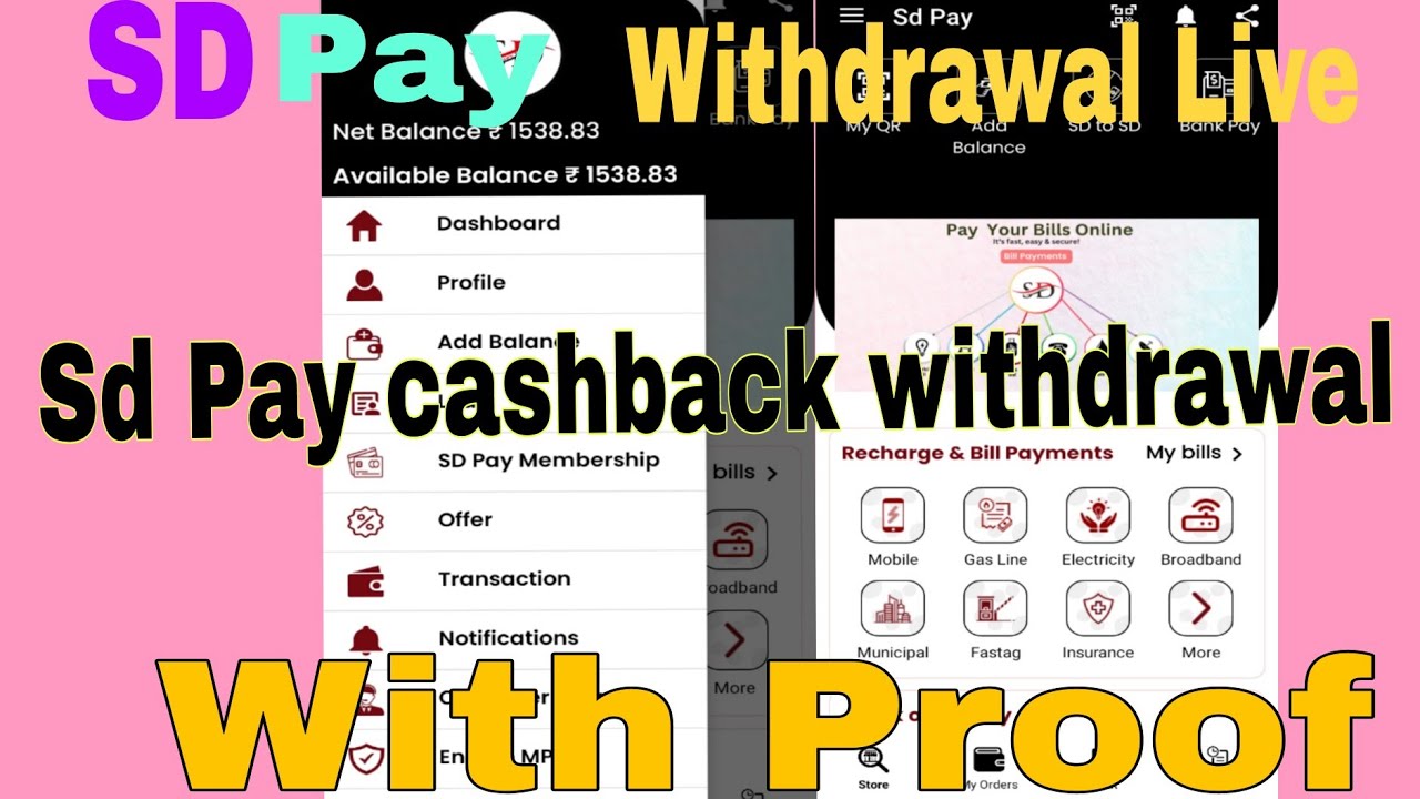 Sd pay real or fake/sd pay net balance withdrawal/sd pay cashback withdrawal kaise kare/sd pay app