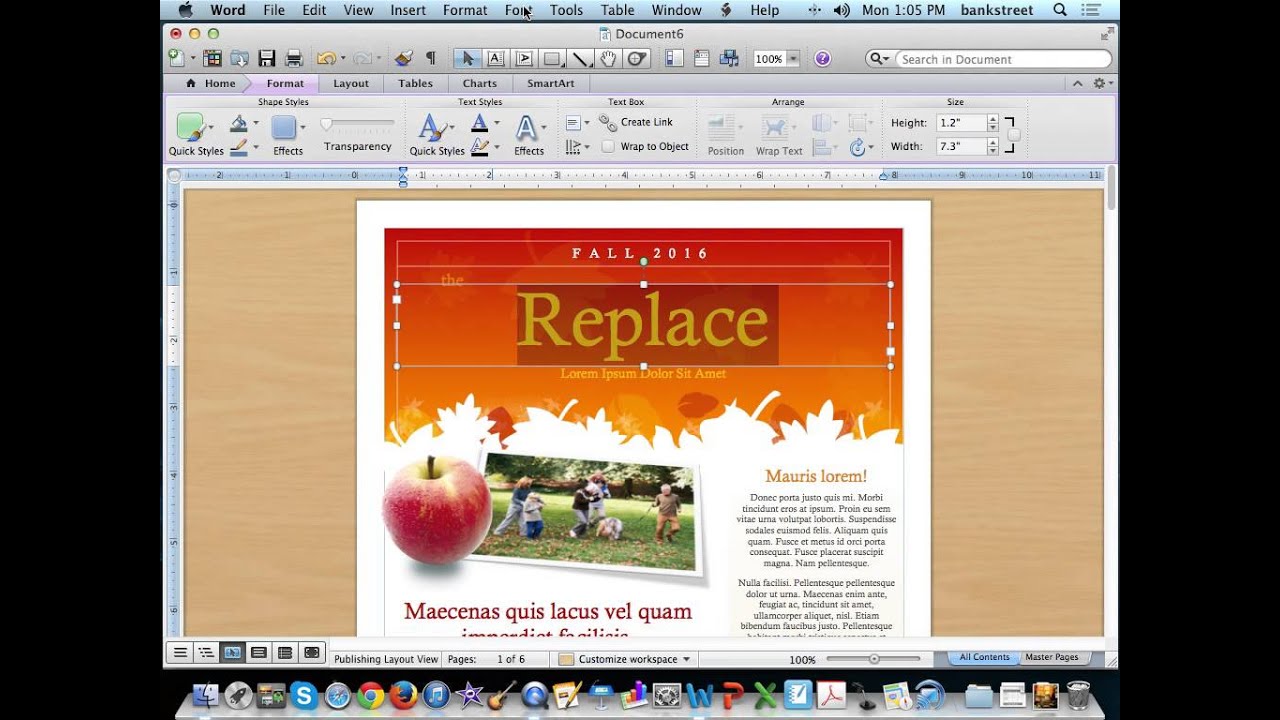 Create a Newsletter Using Microsoft Word Templates Throughout Creating Word Templates 2013