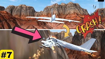 PLANE CRASH : FLIGHT SIMULATOR Crash On The CANYON Gameplay walkthrough Android  PART 7