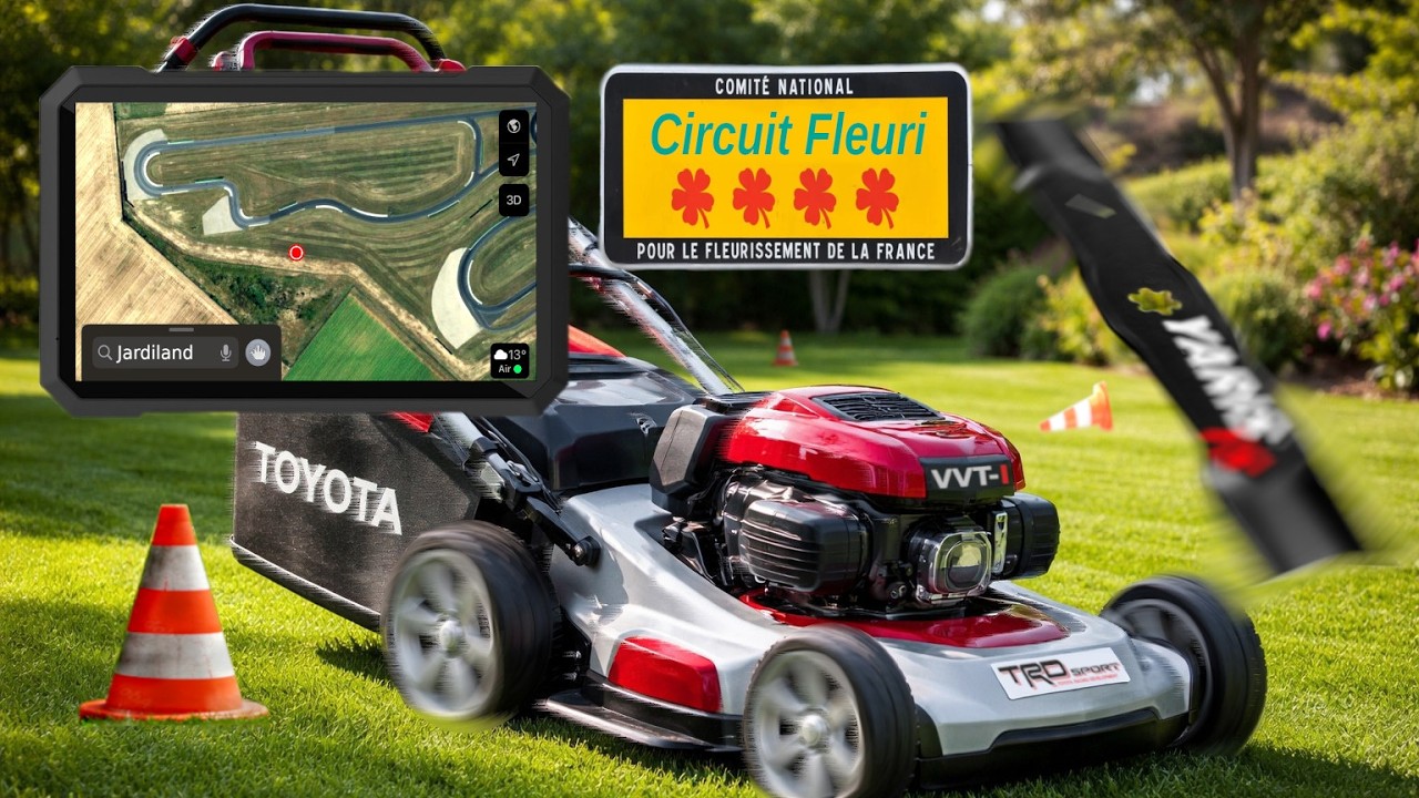 Une petite dérive, la pelouse qui glisse...