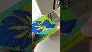 Finishing the edges #fabricart #textileart #art #fabriccollage #quilted #quilt