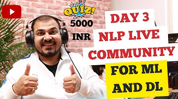 Live Day 3- TF-IDF With Practical Application NLP And Quiz-5000Inr Give Away