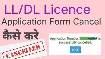 learning licence application cancel kaise kare | how to cancel driving license application form 2023