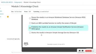 AWS Academy Machine Learning - Module 5 Knowledge check Answers