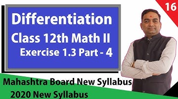 Differentiation Exercise 1.3 Class 12th Part - 4