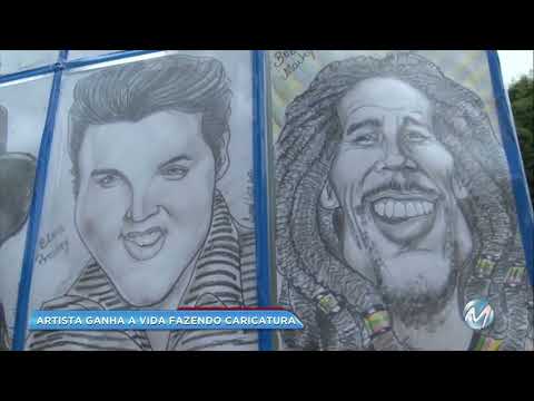 ARTISTA GANHA A VIDA FAZENDO CARICATURAS EM POÇOS DE CALDAS