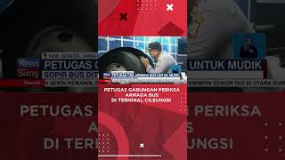 Petugas Gabungan Periksa Armada Bus Di Terminal Cileungsi