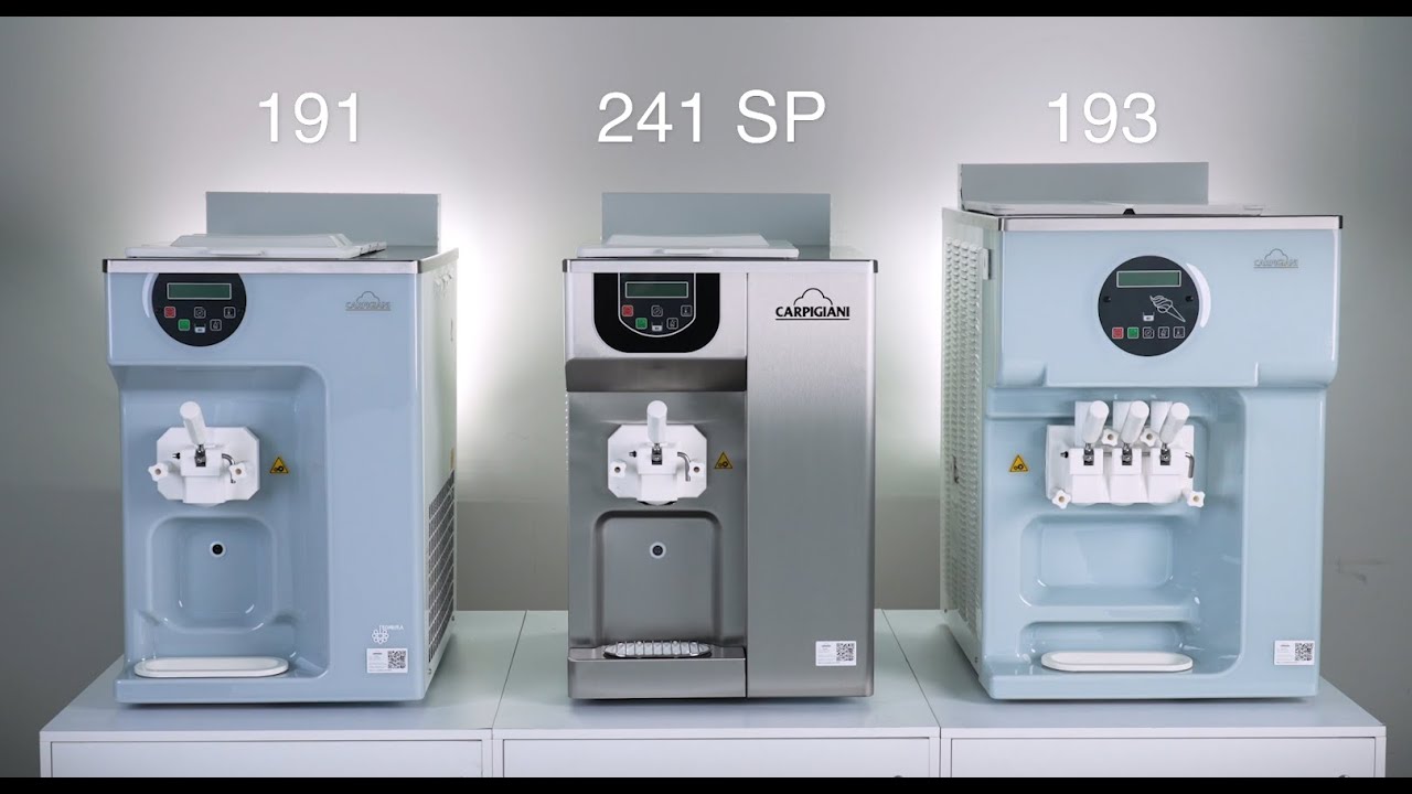 191, 241 SP & 193: la gamma soft da banco Carpigiani con le più ampie possibilità di configurazione