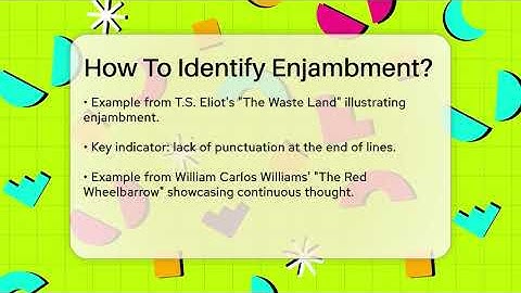 How To Identify Enjambment? - Tales And Texts