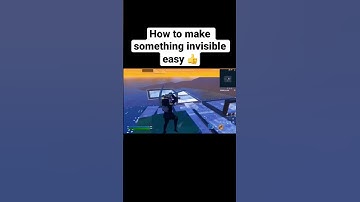 How to make a build invisible #fortnite #shorts #toturial