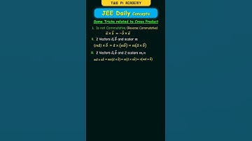 Tricks/Properties of Cross Product of Vectors  #jeedailyconcepts #vectoralgebra