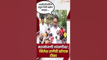 Nilesh Rane On Vote Counting Postponed | उद्याची मतमोजणी लांबणीवर