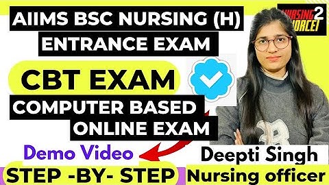 CBT Exam 2023 || Demo Video Step by step || AIIMS || Bsc Nursing||