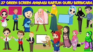 Green Screen Animasi Guru Berbicara ~ With Link - 37 Karakter || No Copyright