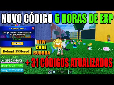 NOVO CÓDIGO DA FRUTA BUDDHA + TODOS OS CÓDIGOS ATUALIZADOS DE EXP BELI E  RESET 2023 NO BLOX FRUITS 