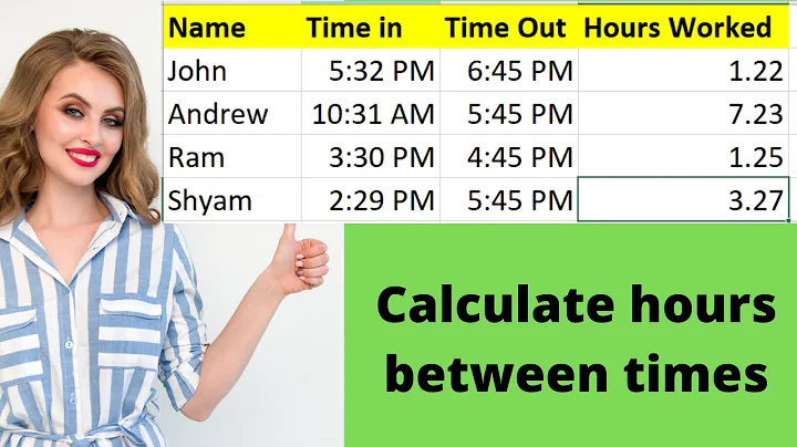 Calculate hours between two times