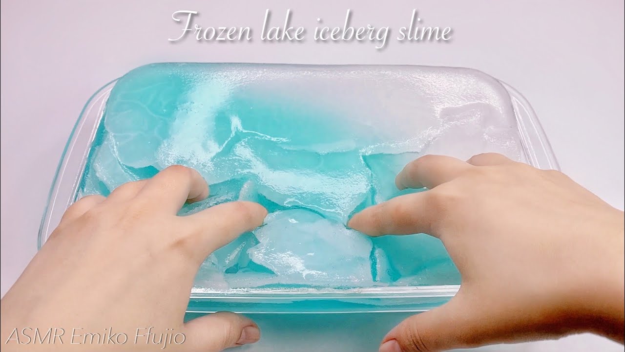 【ASMR】❄️パキパキ凍った湖スライム🦌【音フェチ】Frozen lake iceberg slime 얼어 붙은 호수 빙산 슬라임
