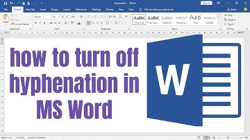how to turn off hyphenation in MS Word