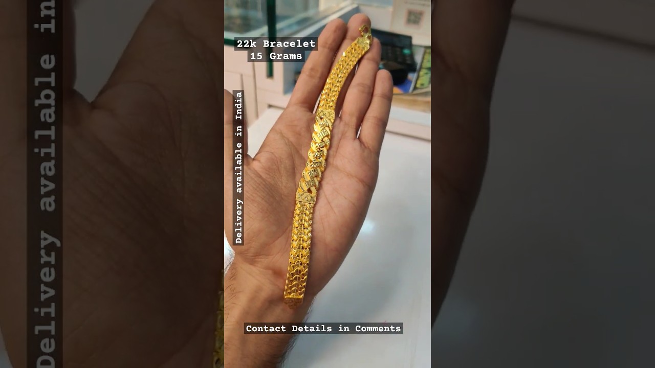 22k Gold Bracelet For Men - The Perfect Finishing Touch!