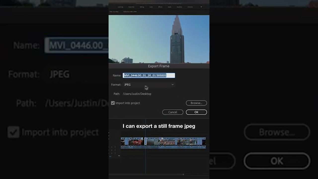 How to Take a Screenshot in Adobe Premiere Pro