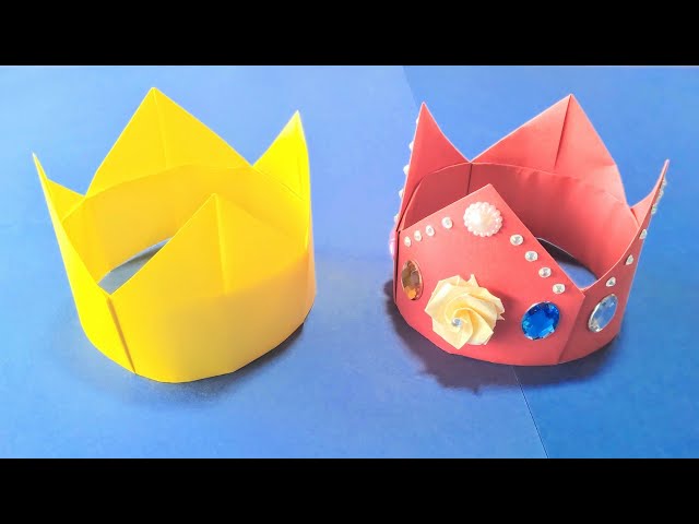折り紙 【しっかり組める】4パーツの王冠改 Origami Crown of 4