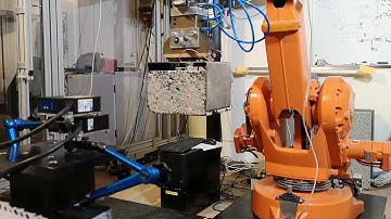 Calibrated pick and place of a block with an ABB IRB2400 robot