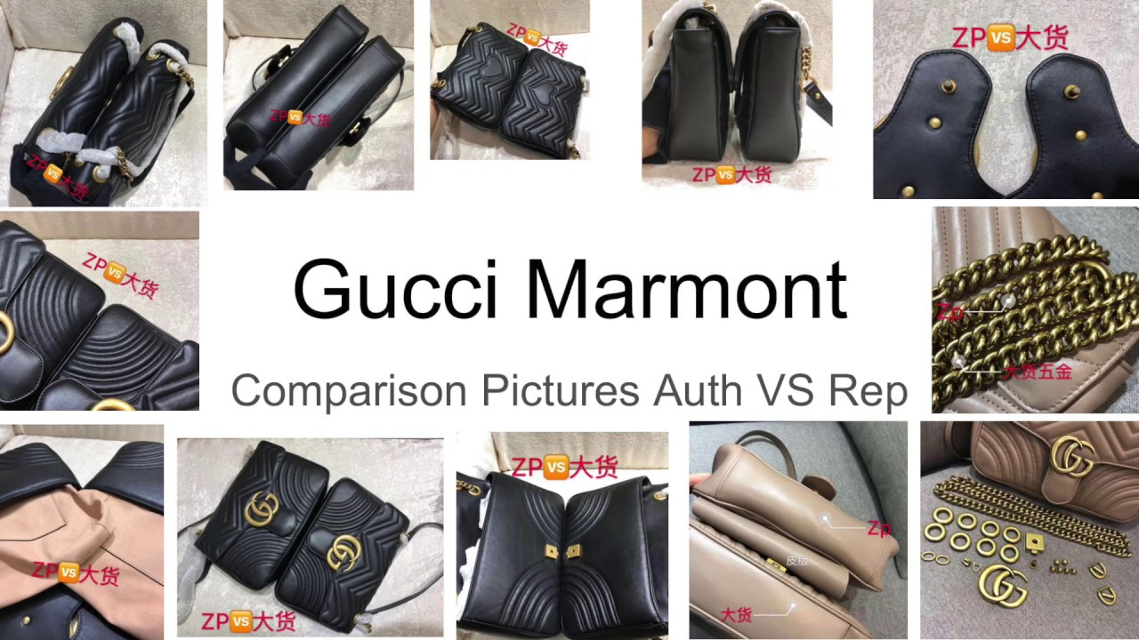 Gucci Marmont Fake VS Real, SIDE BY SIDE Comparison Pictures How to Spot Authentic VS Super ...