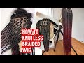HOW TO DO KNOTLESS BRAIDS ON A FULL LACE WIG | DIY KNOTLESS BRAIDED WIG | stecy Benz