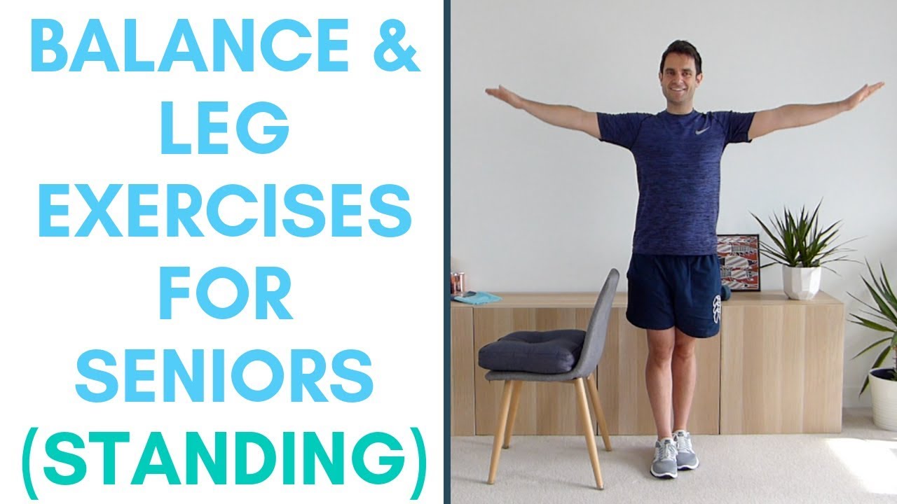 Challenging Balance and Leg Exercises For Seniors (18 Mins) | More Life ...