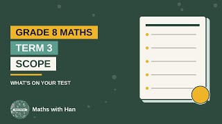 Grade 8 Maths Term 3 Test Scope 2026 (CAPS)