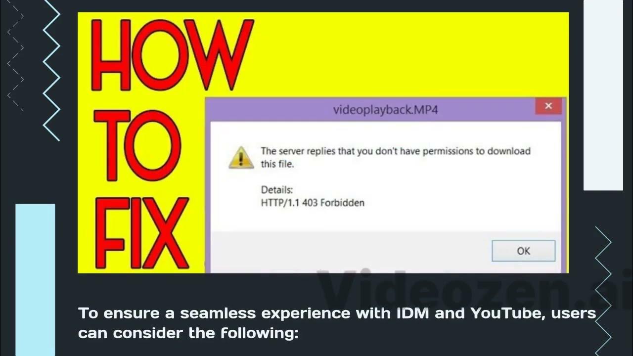 Unlocking the full potential of idm for youtube videos navigating http1