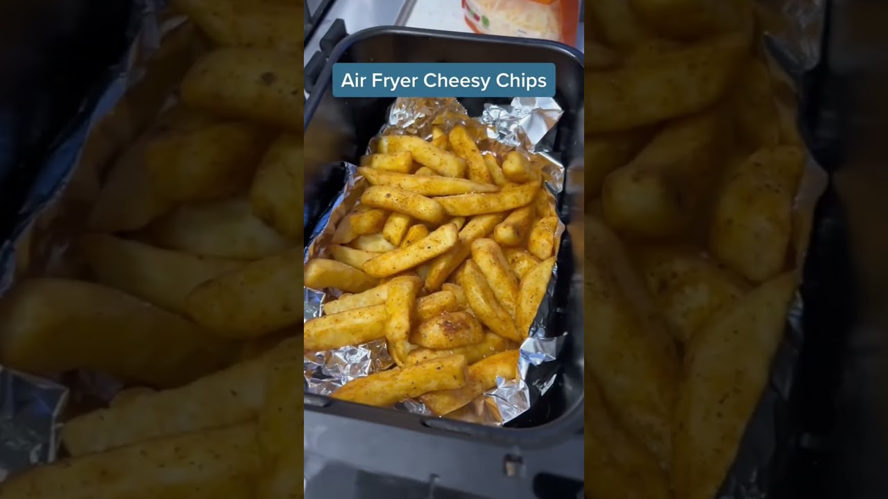 Air fryed cheesy chips 🍟 😋