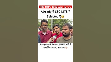 RRB NTPC 12th Level paper Analysis | RRB NTPC UG Exam Review today | #rrbntpcexam #ytshorts