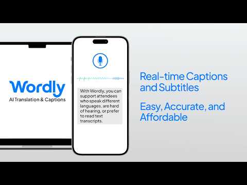 Wordly AI Translation and Captions for Meetings & Events